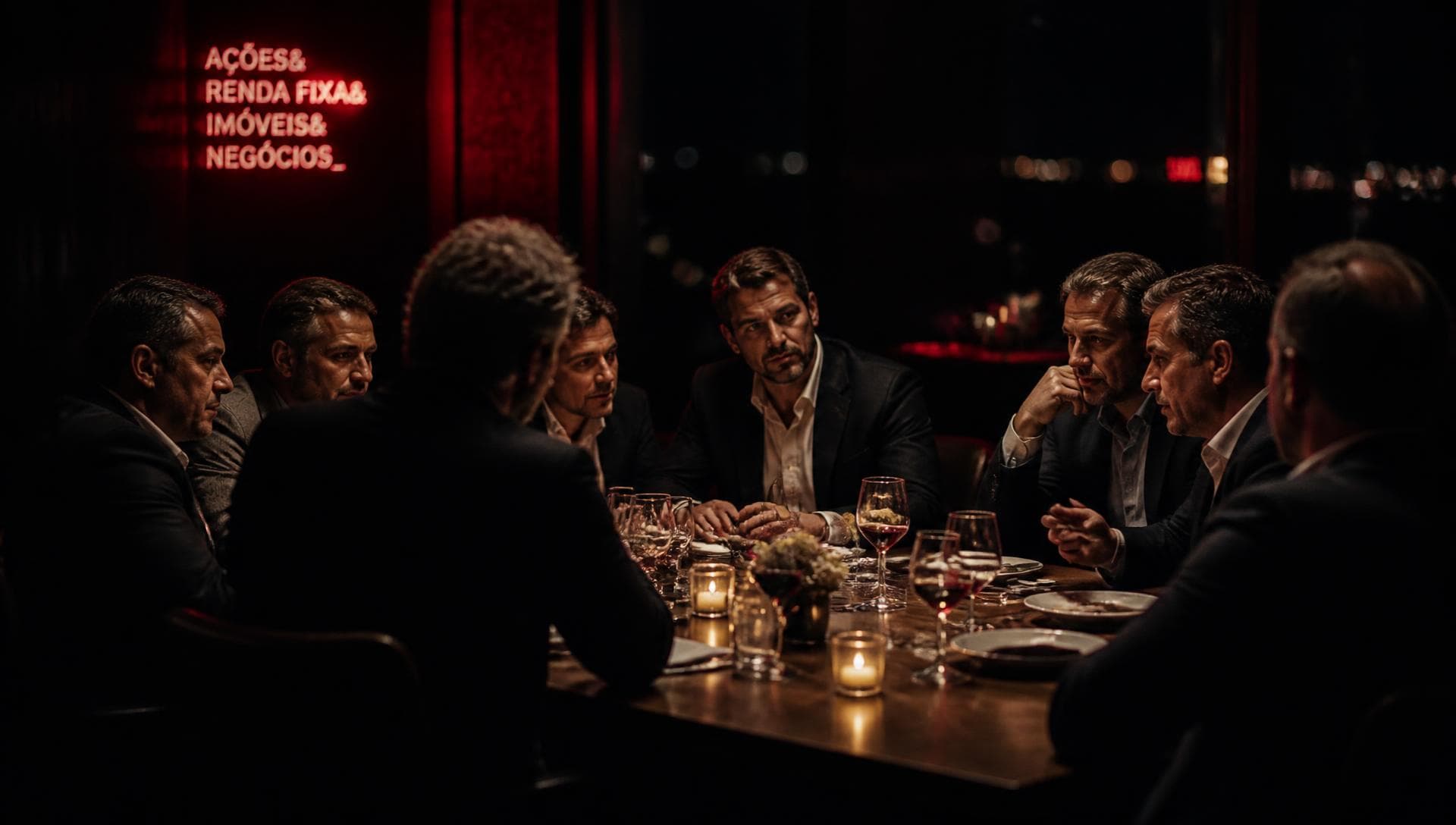 Encontro de empresários à mesa